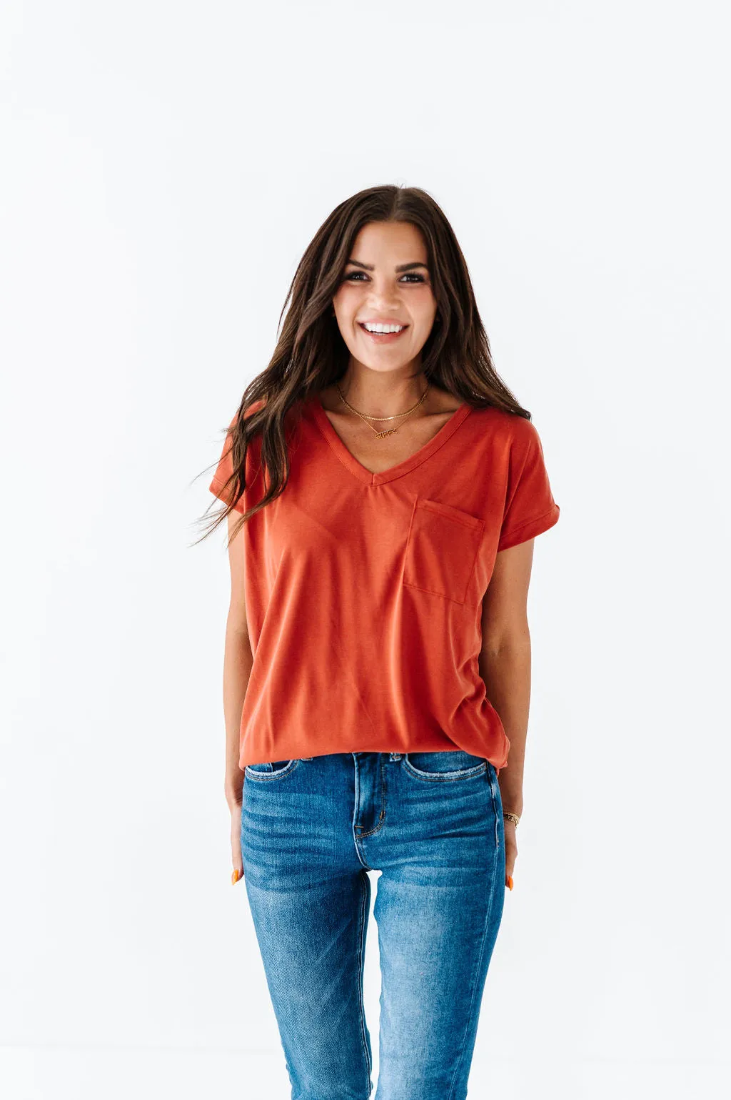 Jersey Girl Top in Rust