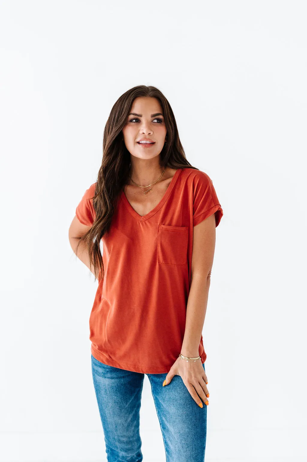 Jersey Girl Top in Rust