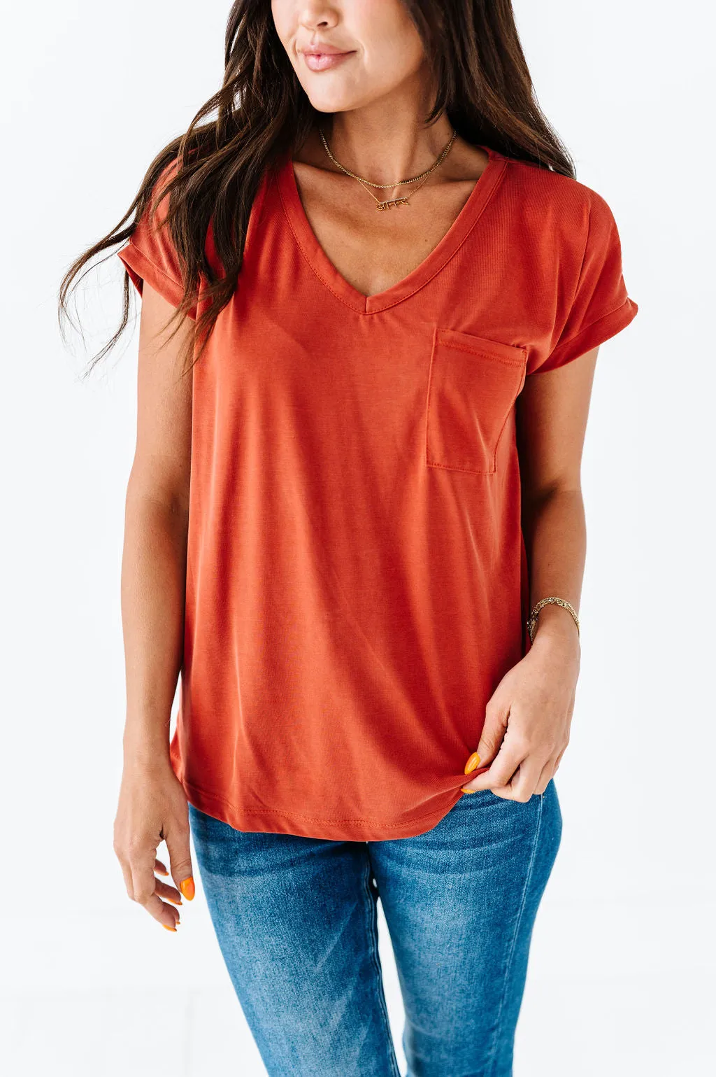 Jersey Girl Top in Rust