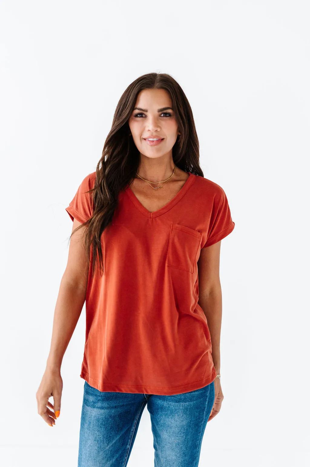 Jersey Girl Top in Rust