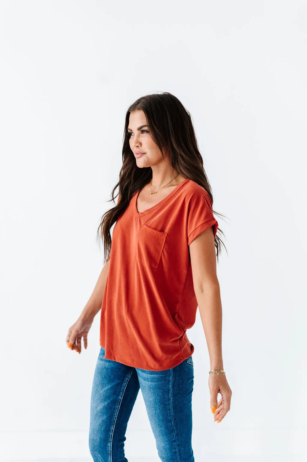 Jersey Girl Top in Rust