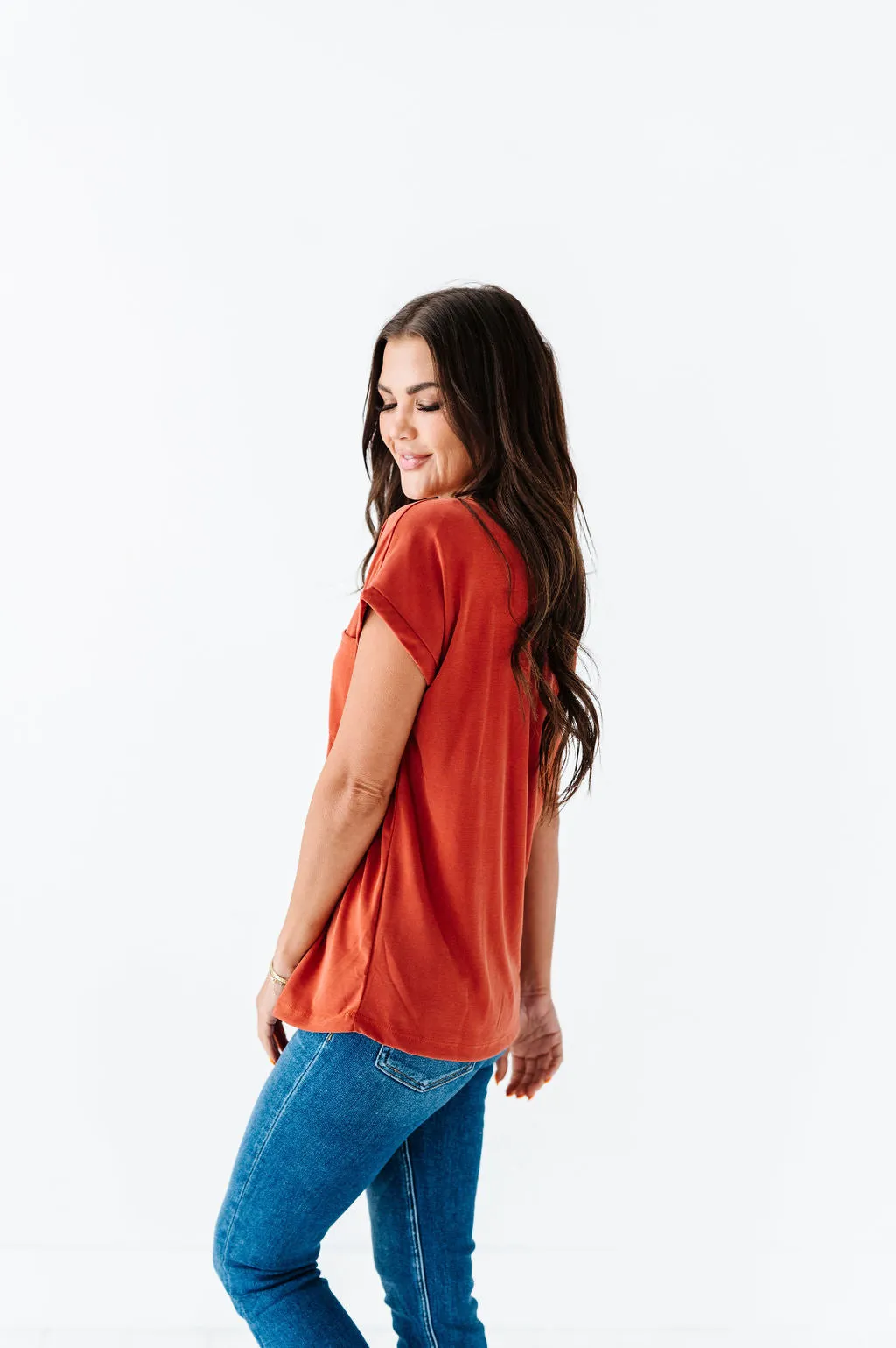 Jersey Girl Top in Rust