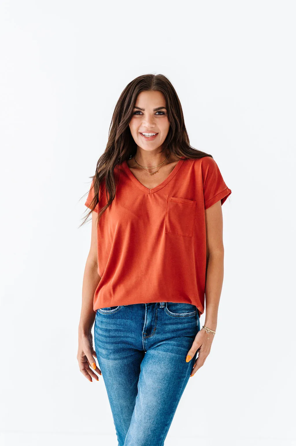 Jersey Girl Top in Rust