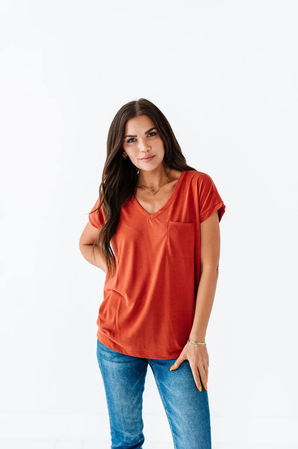 Jersey Girl Top in Rust