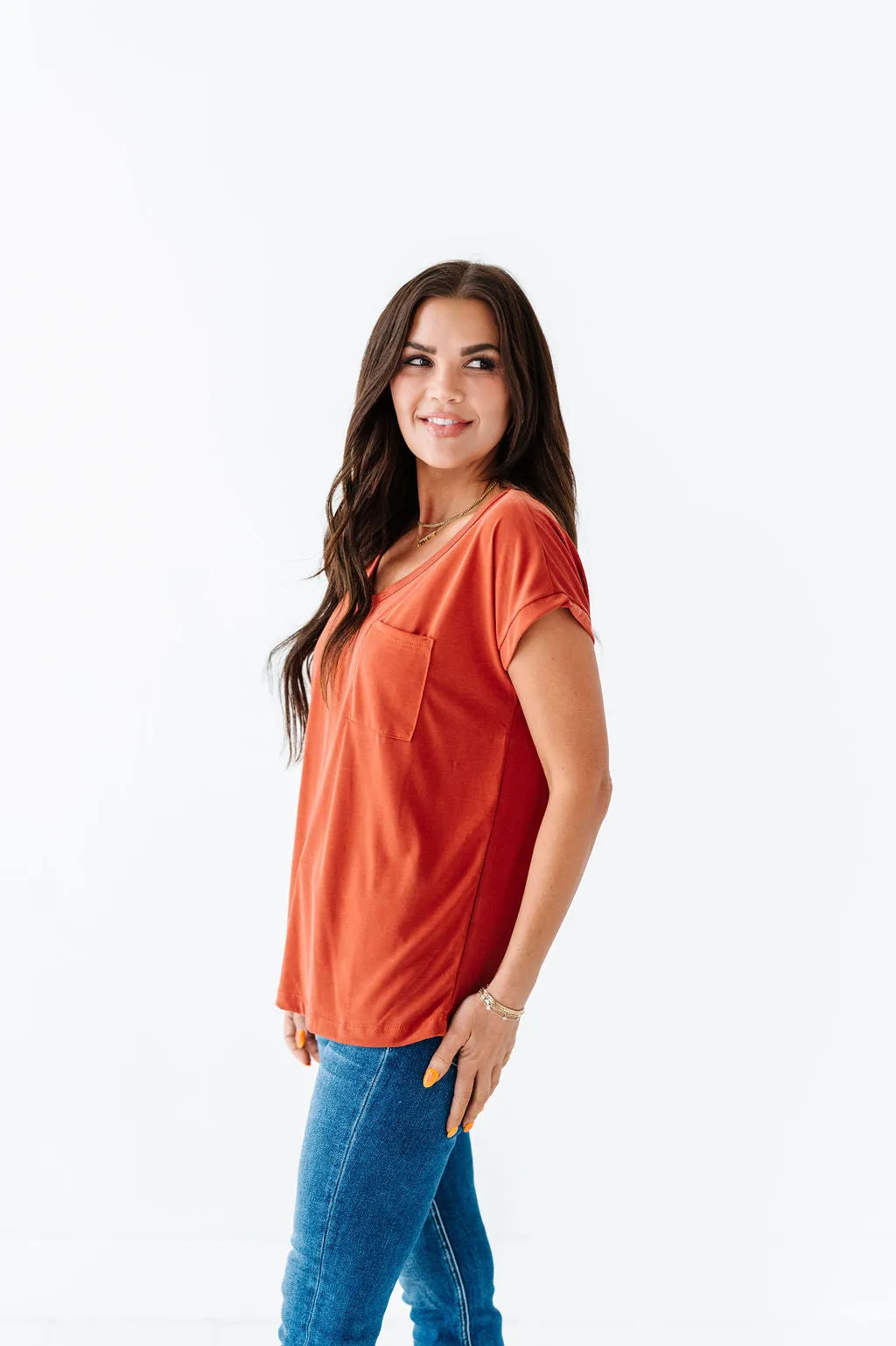 Jersey Girl Top in Rust