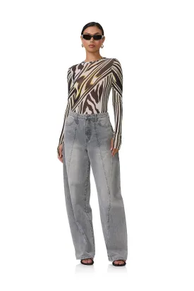 Kaylee Top - Zebra Lime