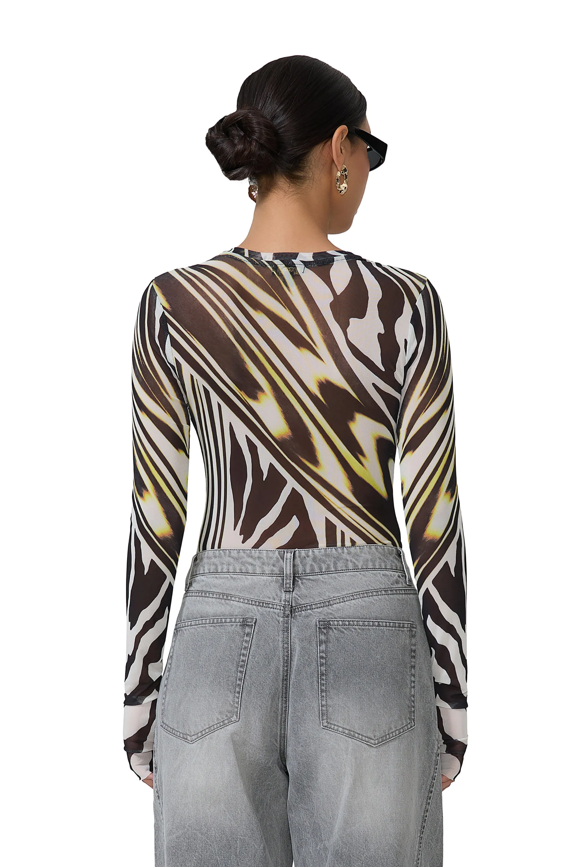 Kaylee Top - Zebra Lime