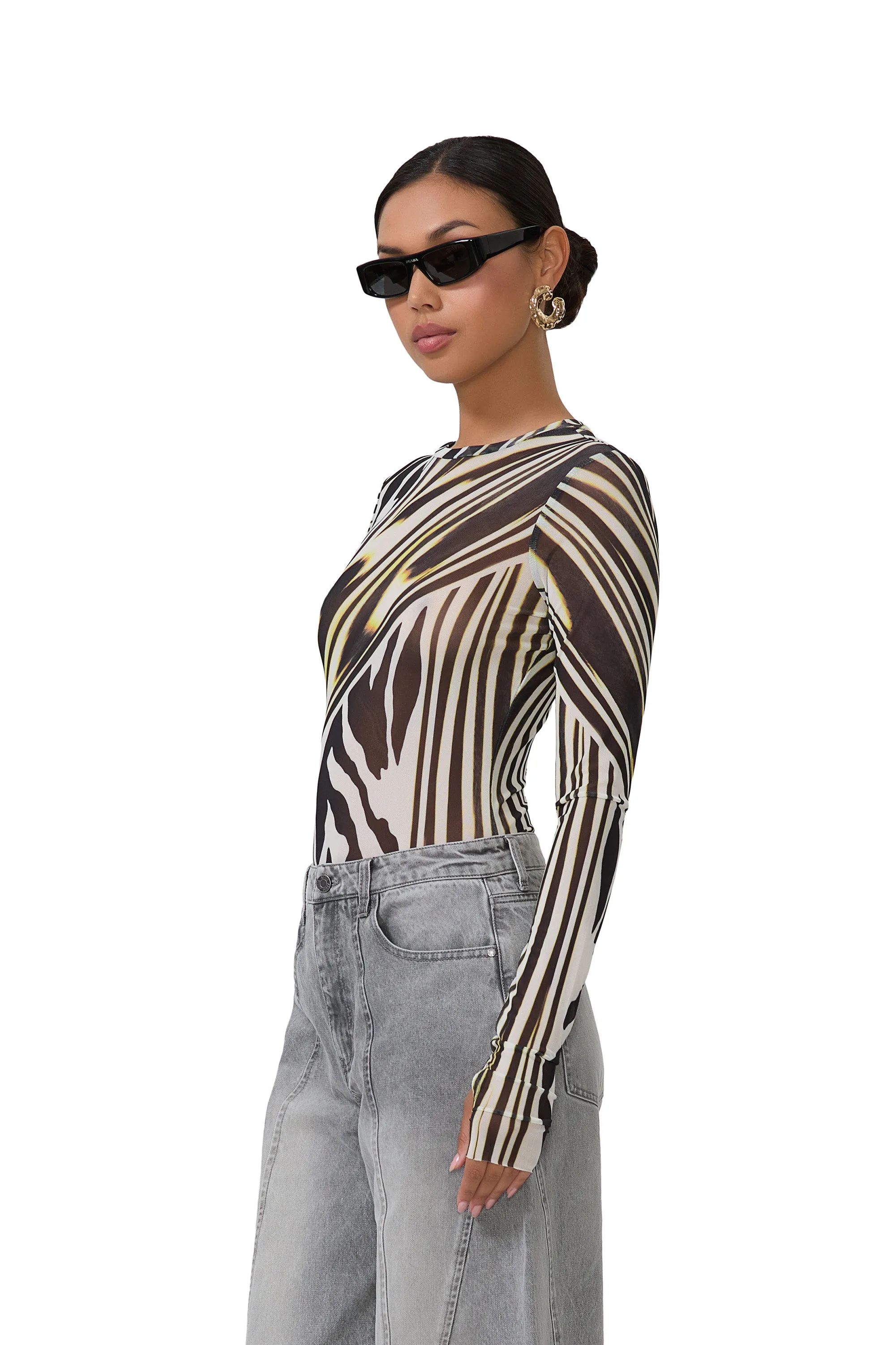 Kaylee Top - Zebra Lime