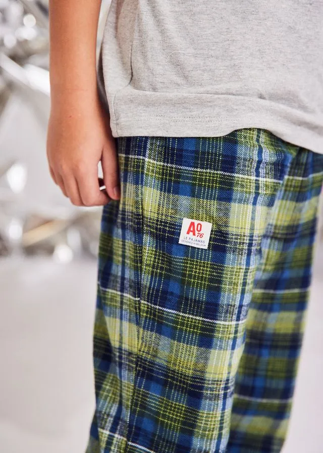 le pajama pants   t-shirt - thyme pablo check