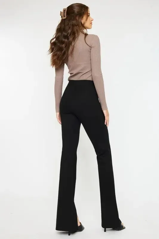 Lead From The Heart Low Rise V Shape Ponte Flare Pants