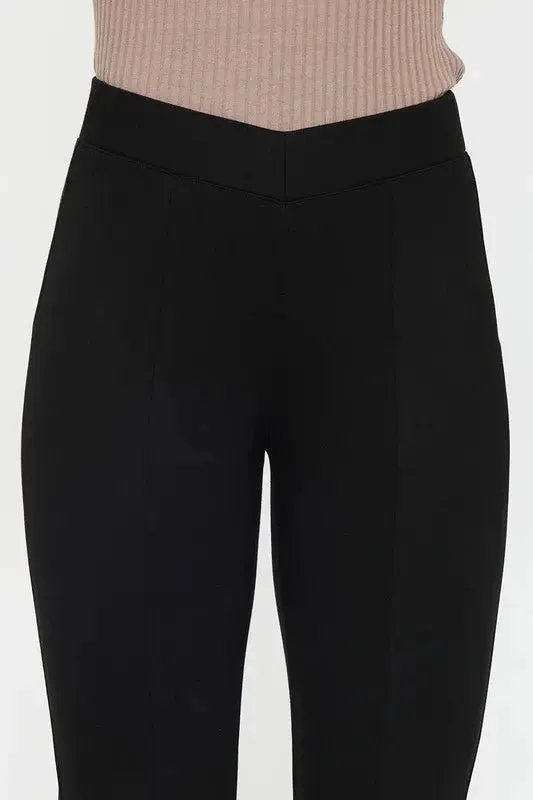 Lead From The Heart Low Rise V Shape Ponte Flare Pants