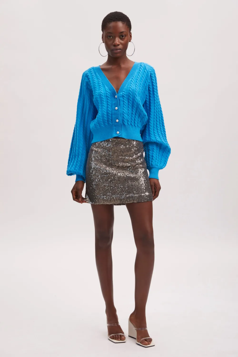 Lexi Cardigan in Malibu Blue