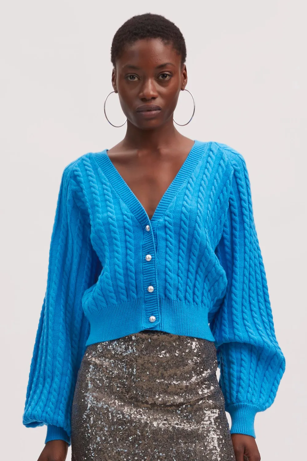 Lexi Cardigan in Malibu Blue