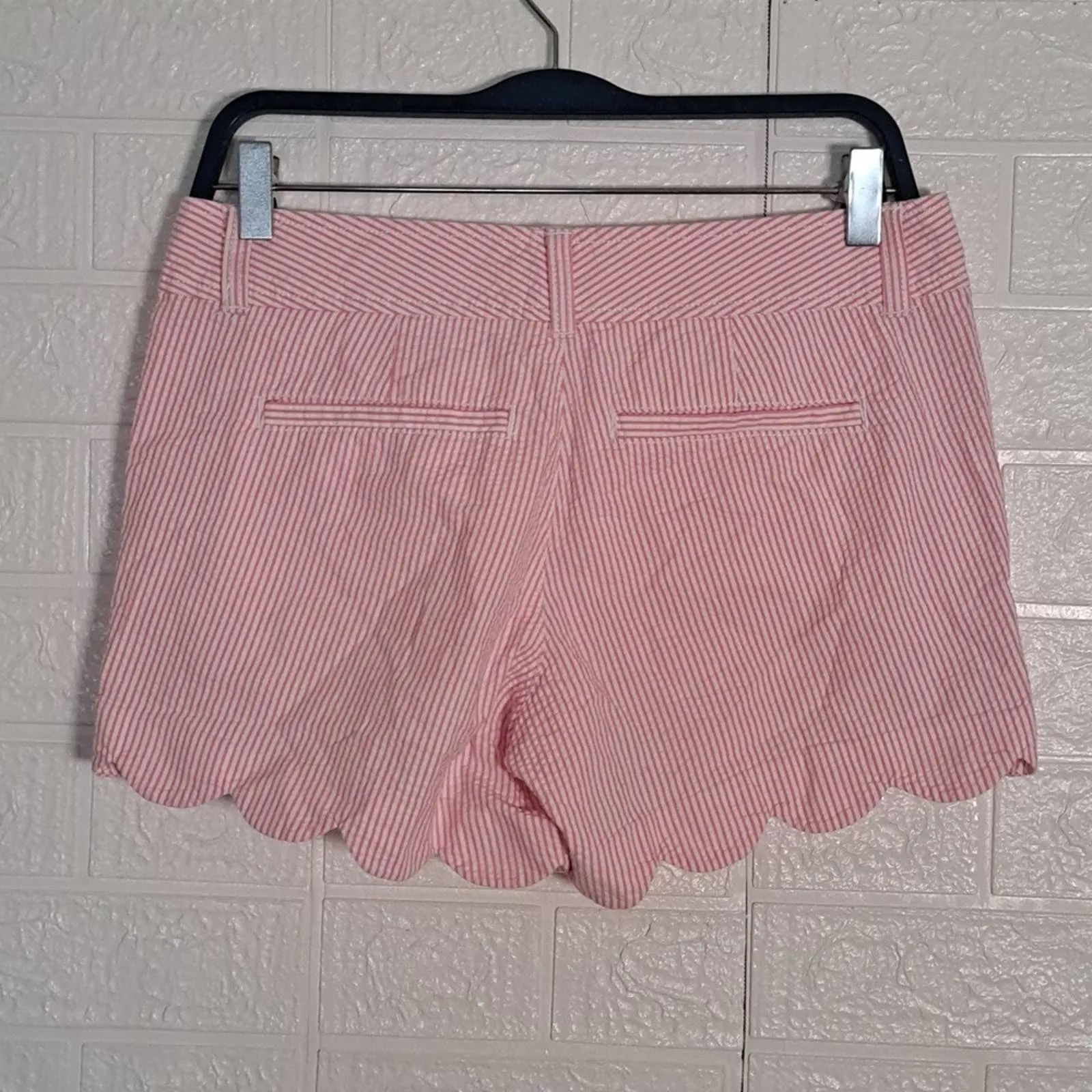 LILLY PULITZER Buttercup Shorts Pink Fancy Seersucker Stripe