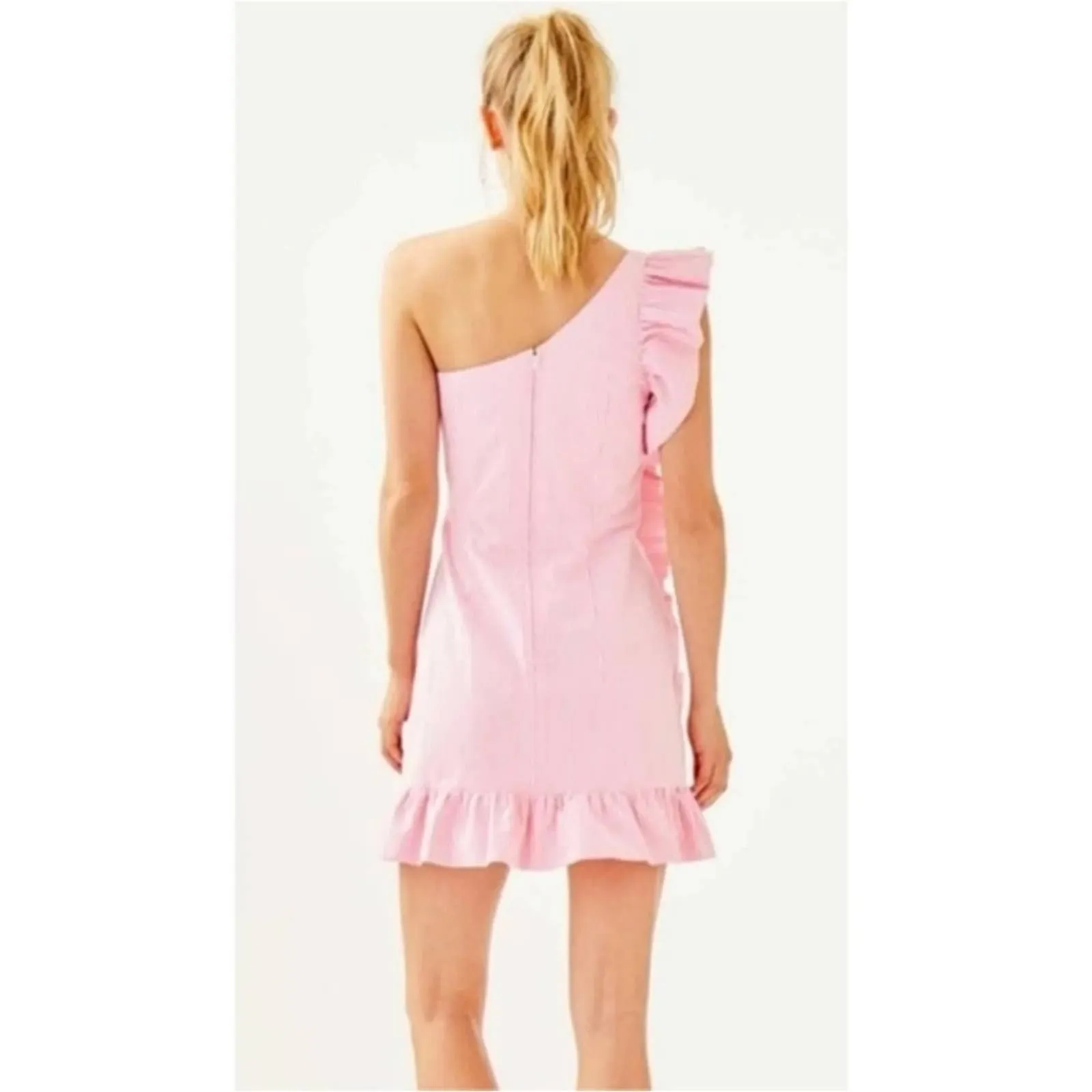 Lilly Pulitzer TIFFANI Havana Pink Yarn Dye Seersucker Dress