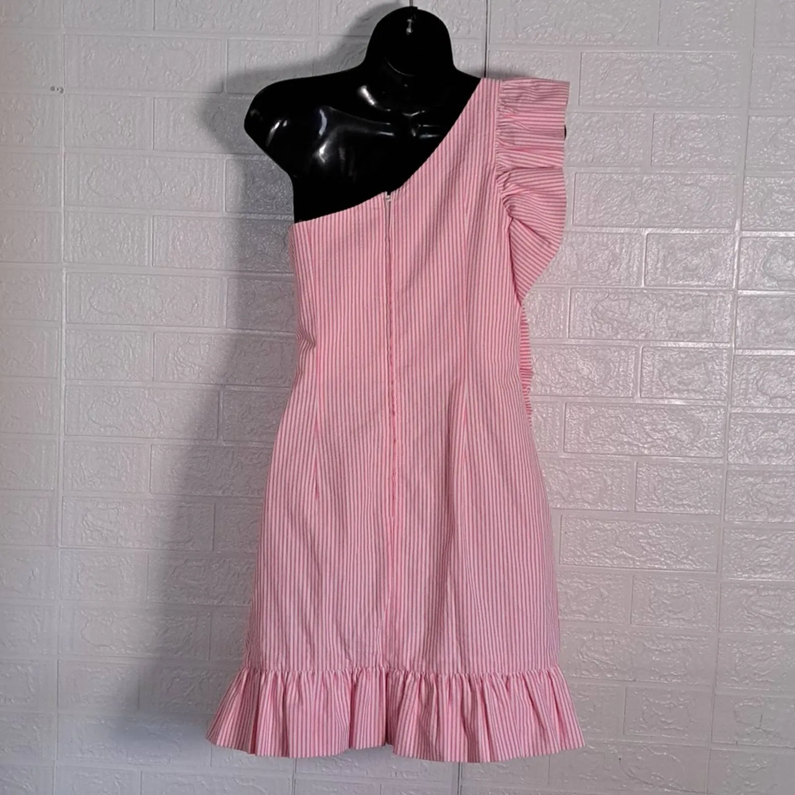 Lilly Pulitzer TIFFANI Havana Pink Yarn Dye Seersucker Dress