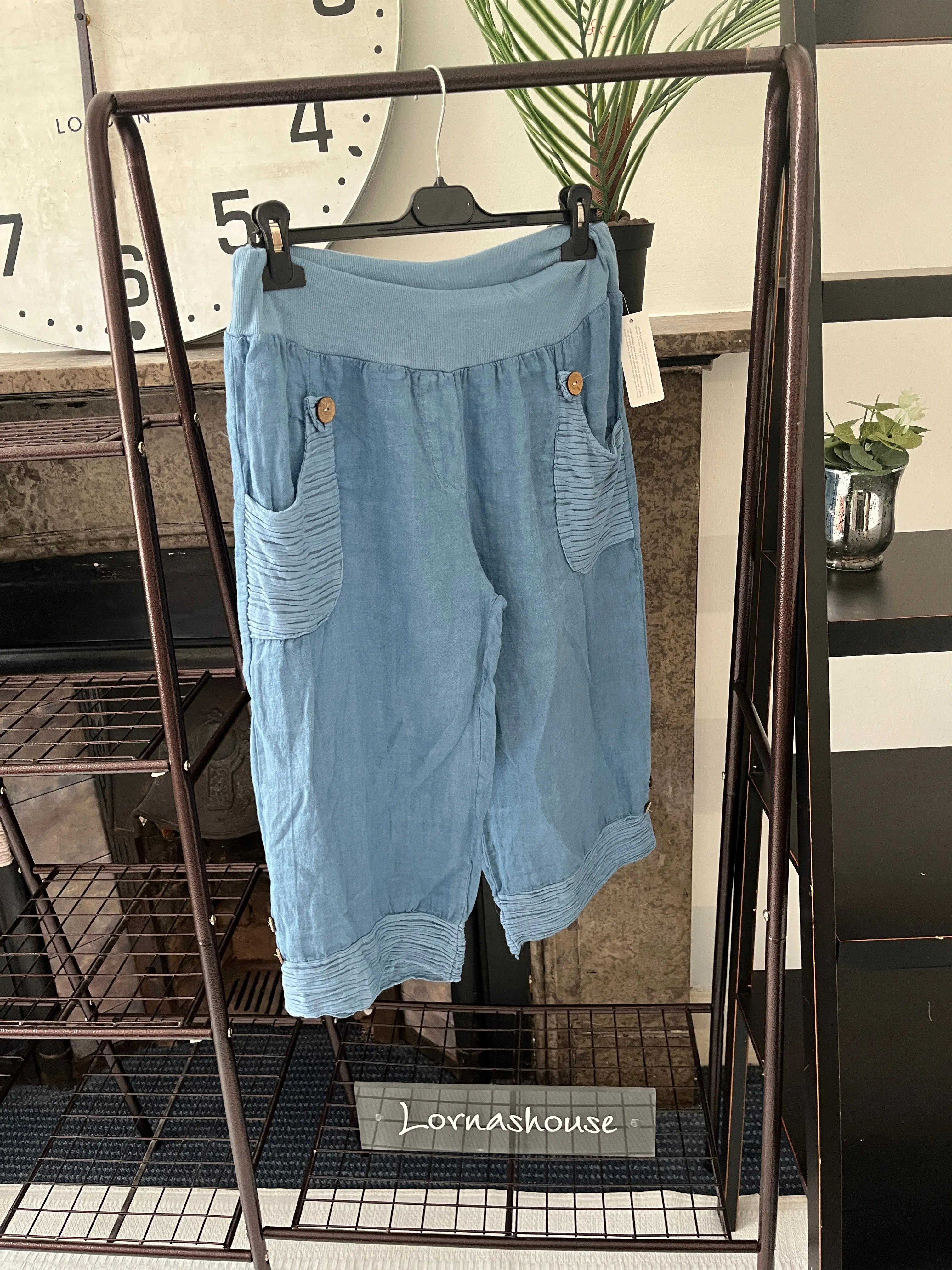 Linen Ladies Straight Leg Trouser