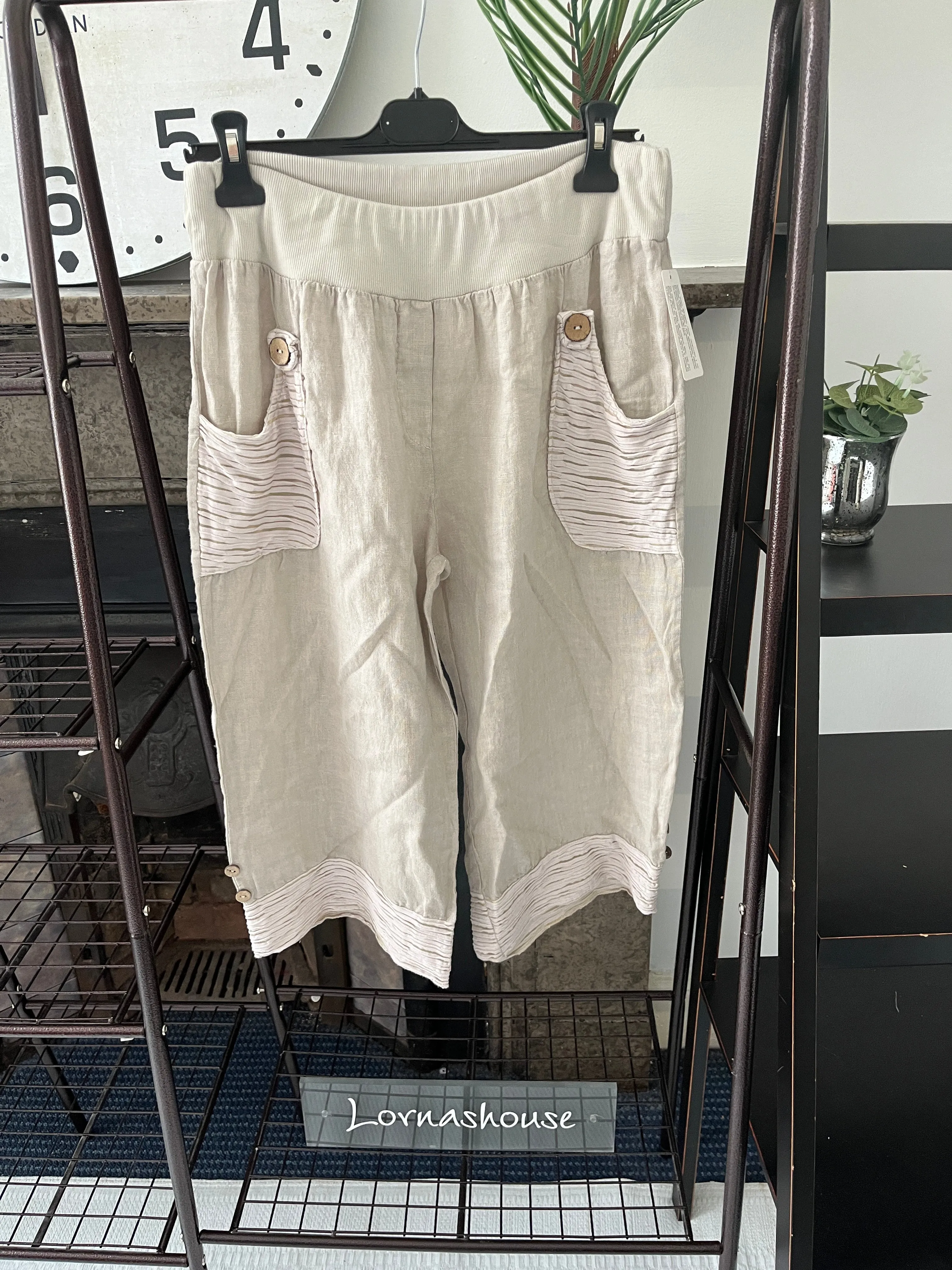 Linen Ladies Straight Leg Trouser