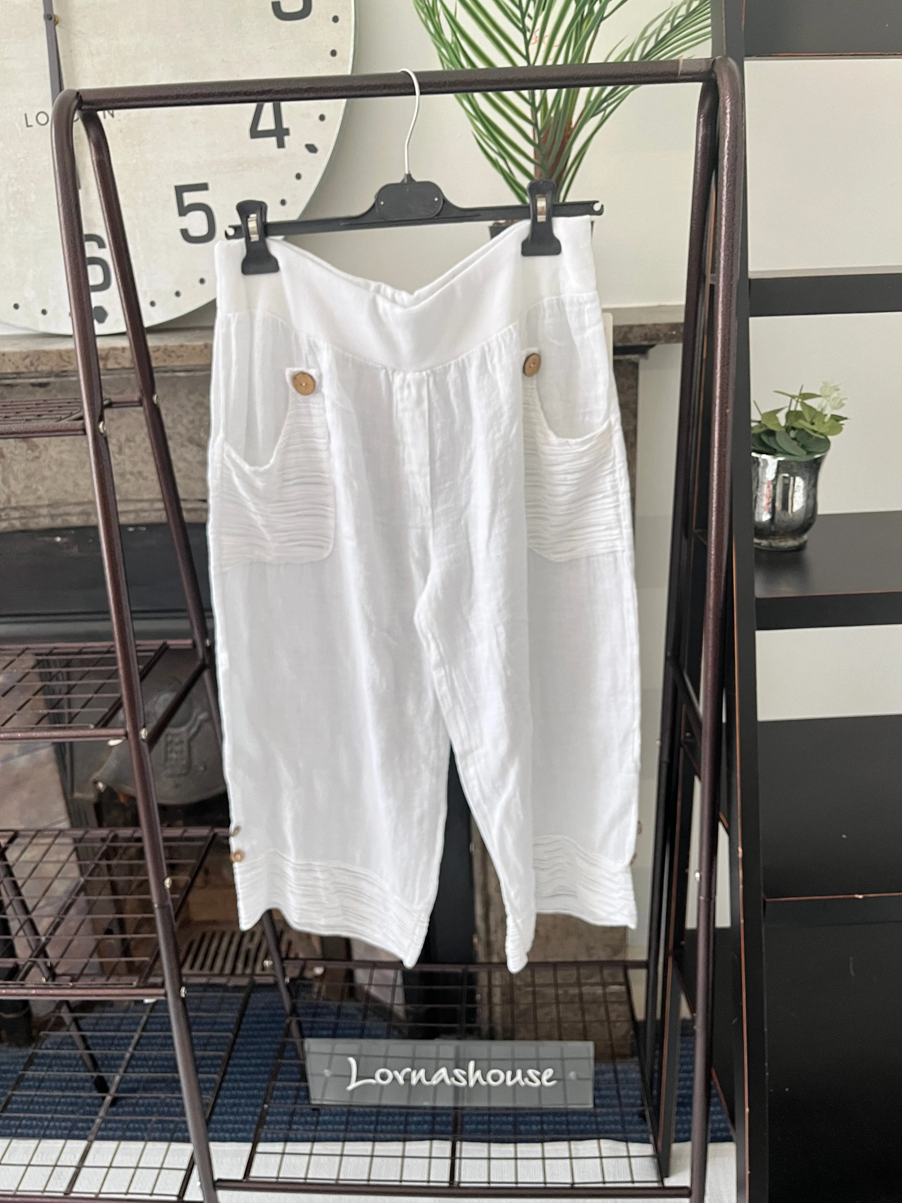 Linen Ladies Straight Leg Trouser