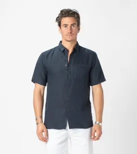 Linen SS Shirt Navy