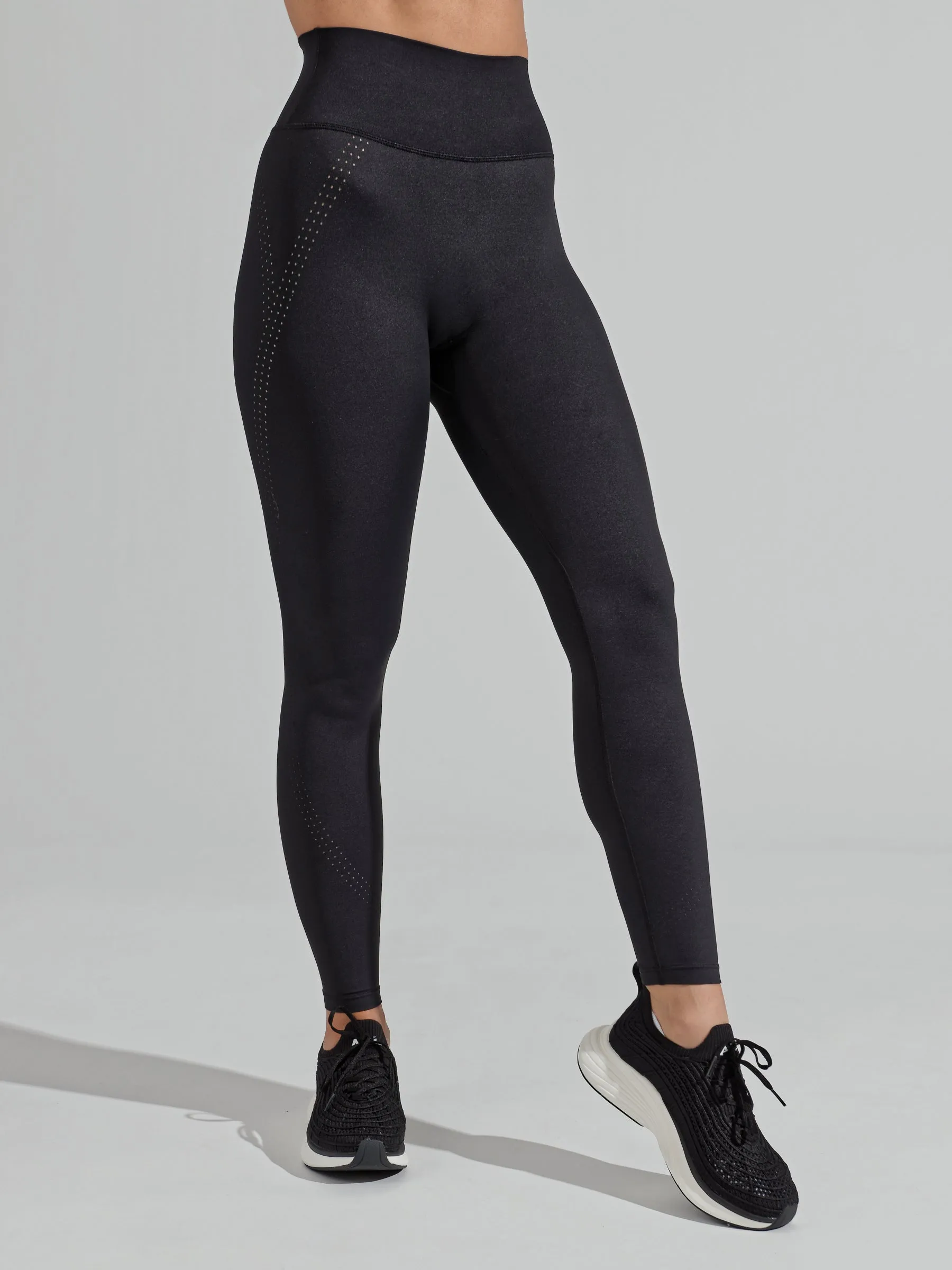 Lit Laser Cut Legging - Onyx Black