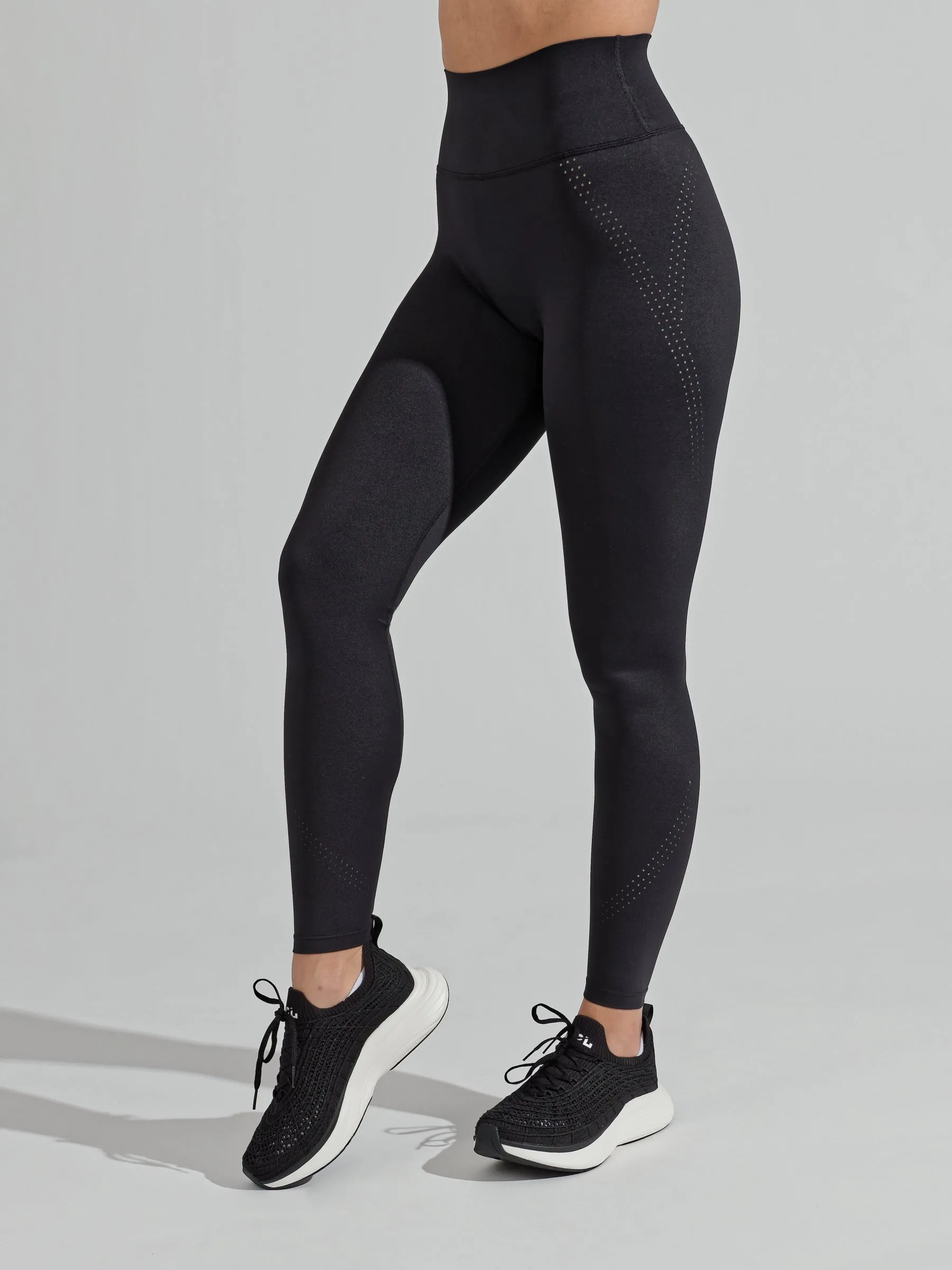 Lit Laser Cut Legging - Onyx Black