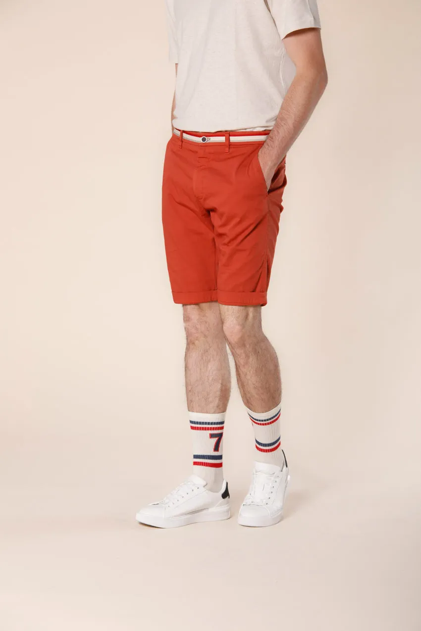 London Summer bermuda chino uomo in raso stretch regular