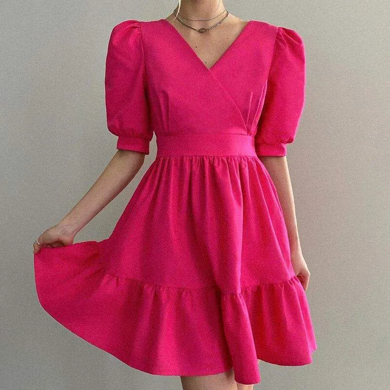 Luciana Puff-Sleeve Dress