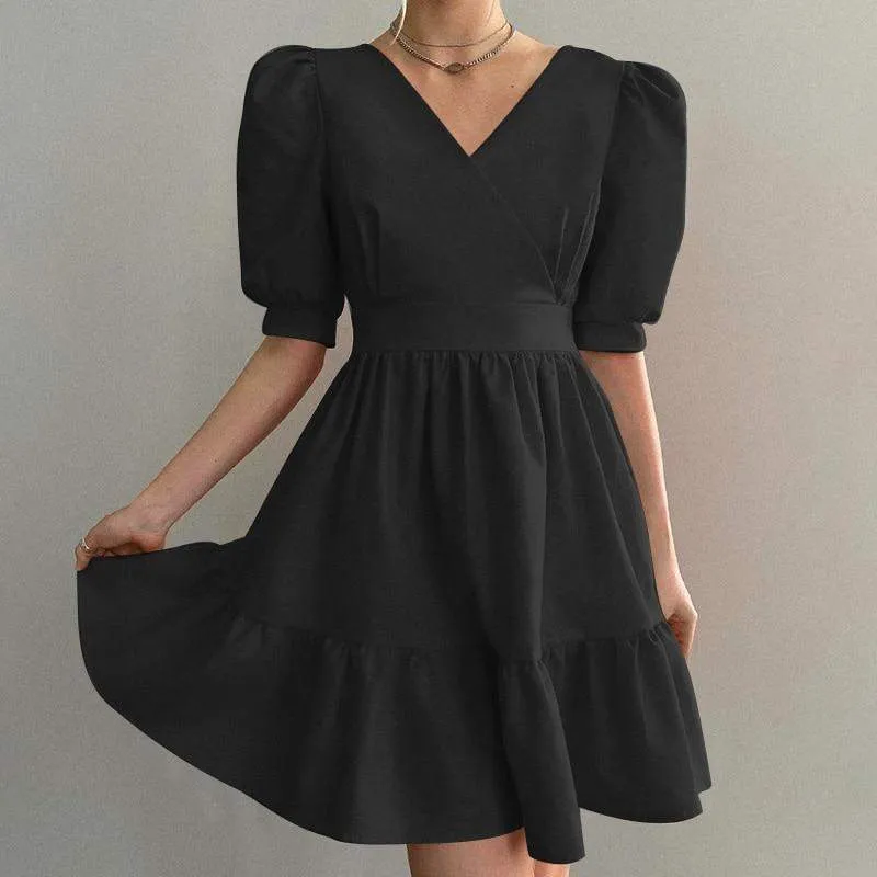 Luciana Puff-Sleeve Dress