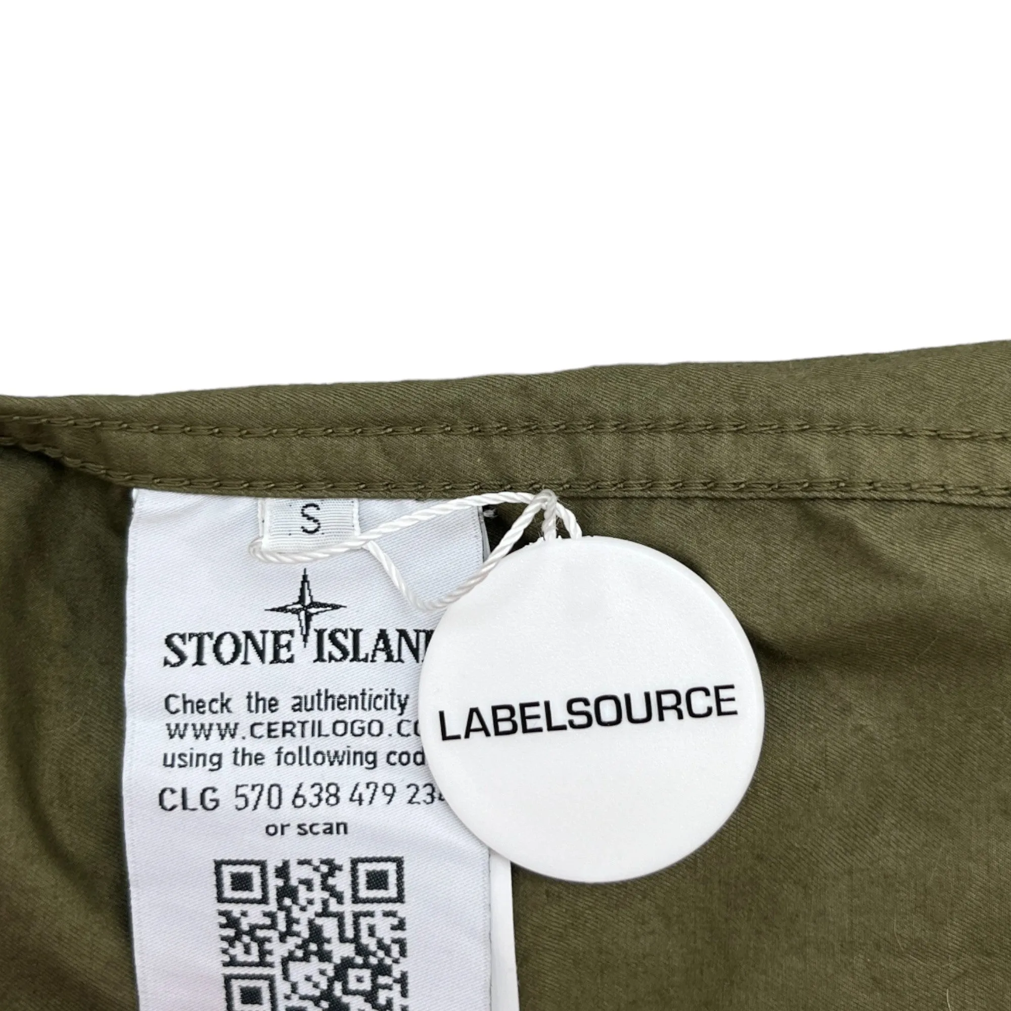 Men's Applique Logo OverShirt Khaki Size S