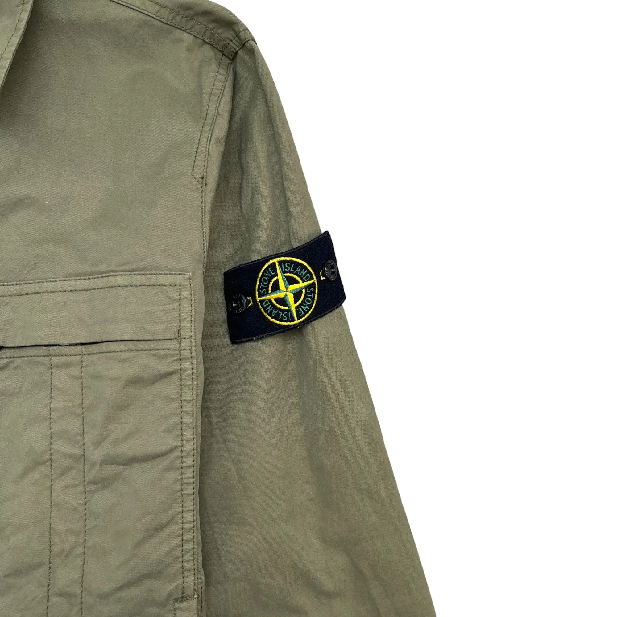 Men's Applique Logo OverShirt Khaki Size S