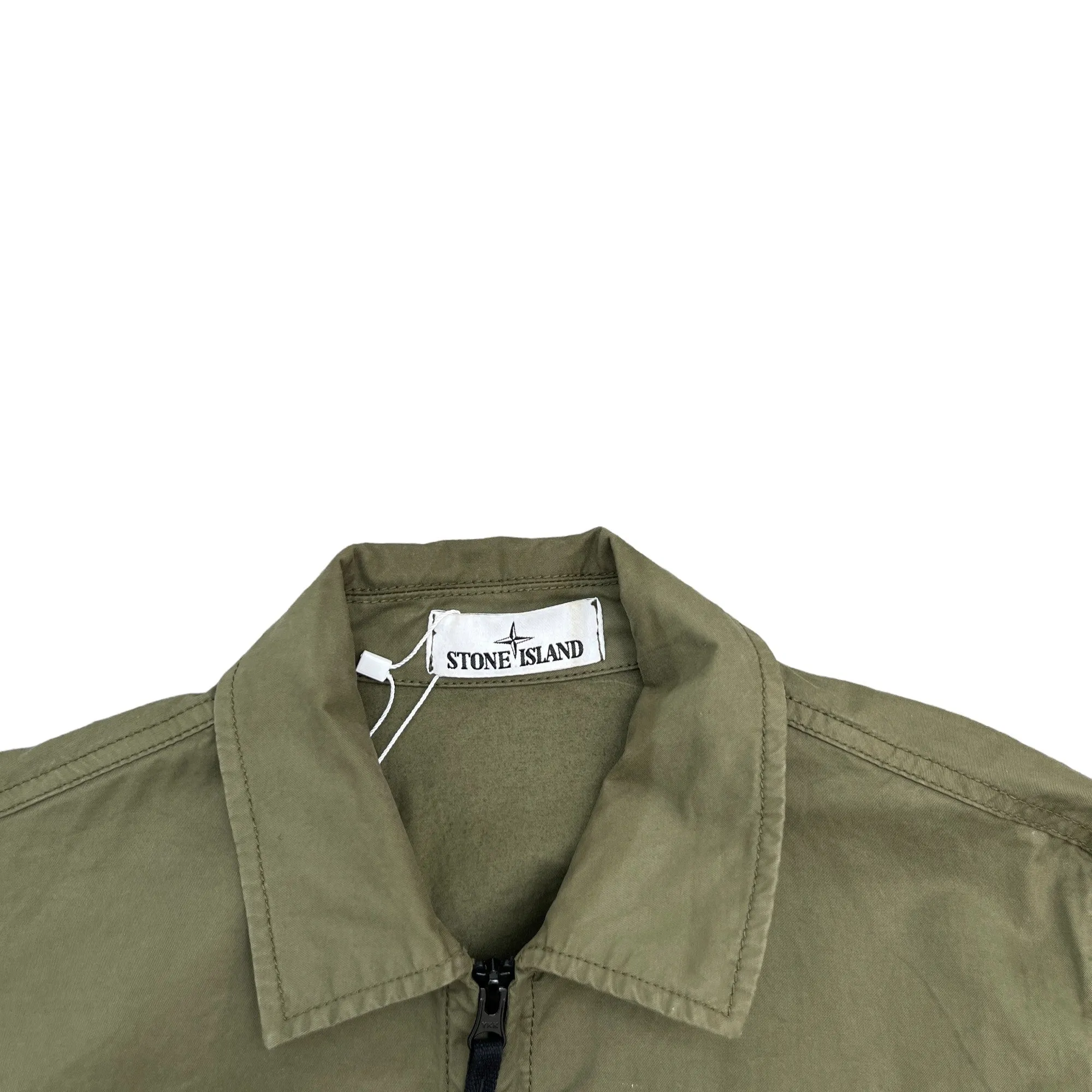 Men's Applique Logo OverShirt Khaki Size S