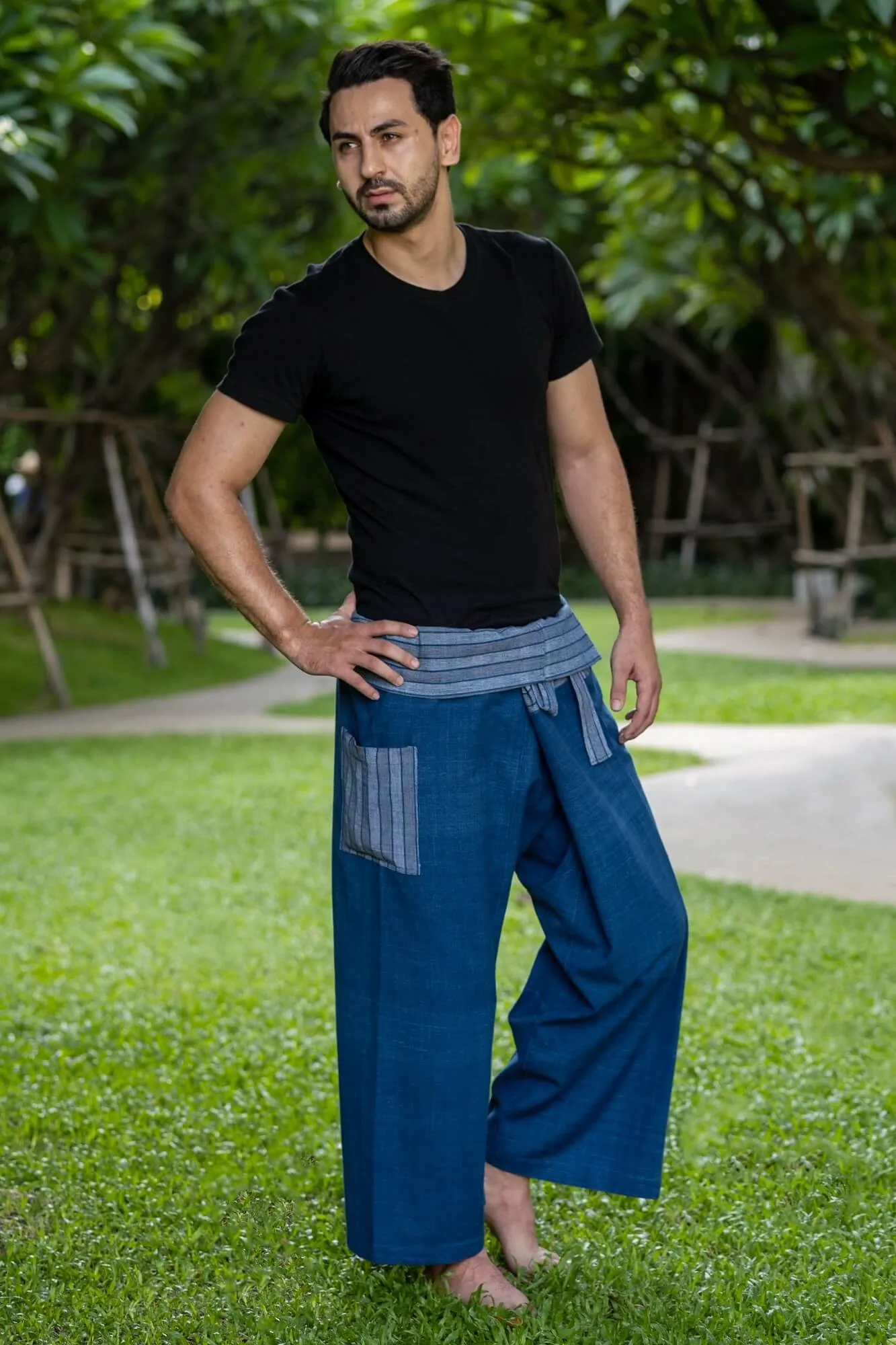 Men's Premium Indigo Fisherman Pants