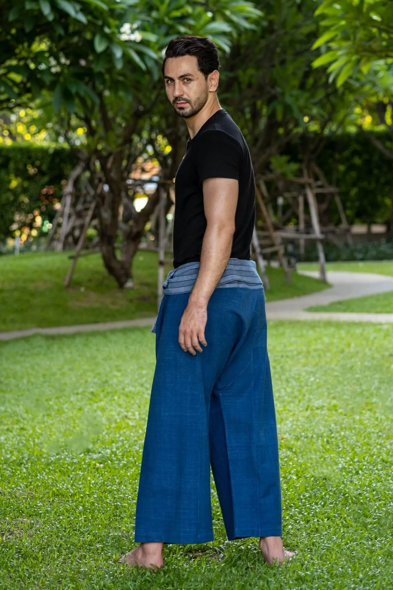Men's Premium Indigo Fisherman Pants