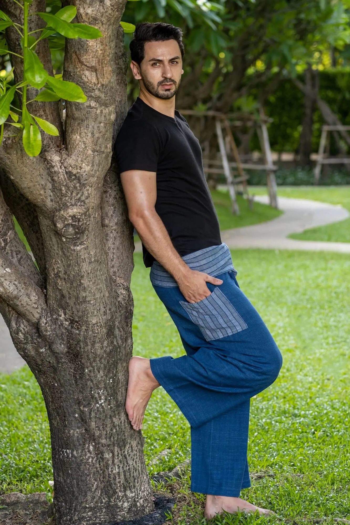 Men's Premium Indigo Fisherman Pants