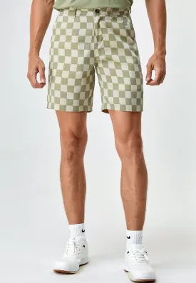 Men's Two-Tone Checkered Short Pants