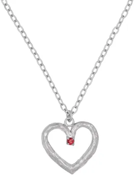 Moi Necklace in Silver - Ruby