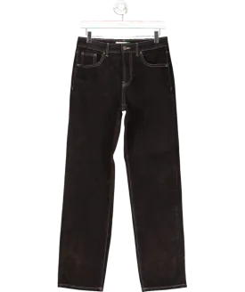 Next Brown Velvet Flocked Jeans UK 8