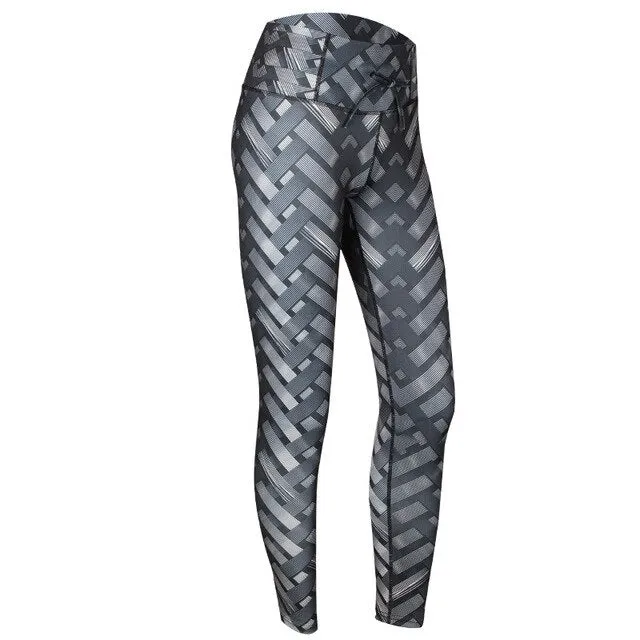 NORMOV Women Leggings High Waist Mesh Fitness Clothing