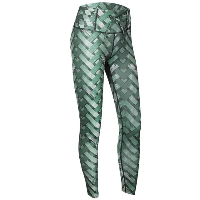 NORMOV Women Leggings High Waist Mesh Fitness Clothing