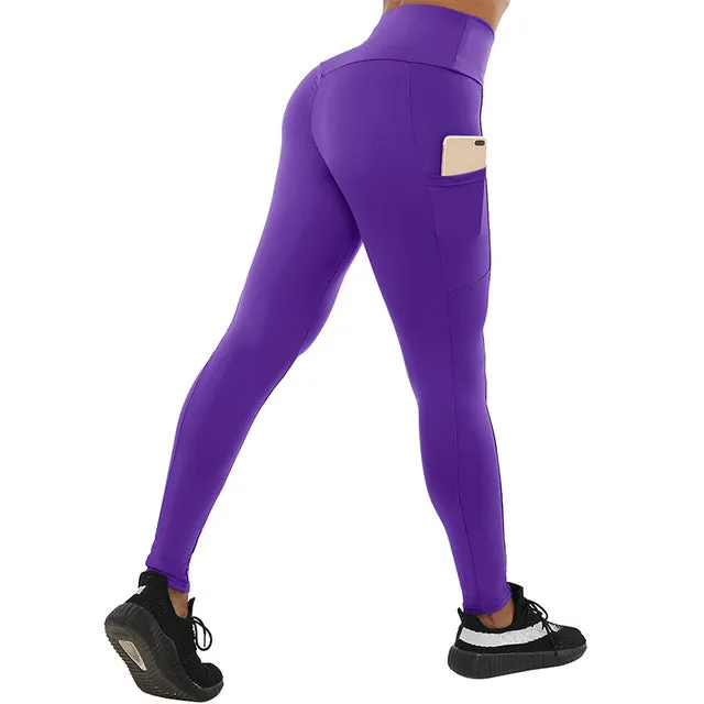 NORMOV Women Leggings Plus Size Solid Color