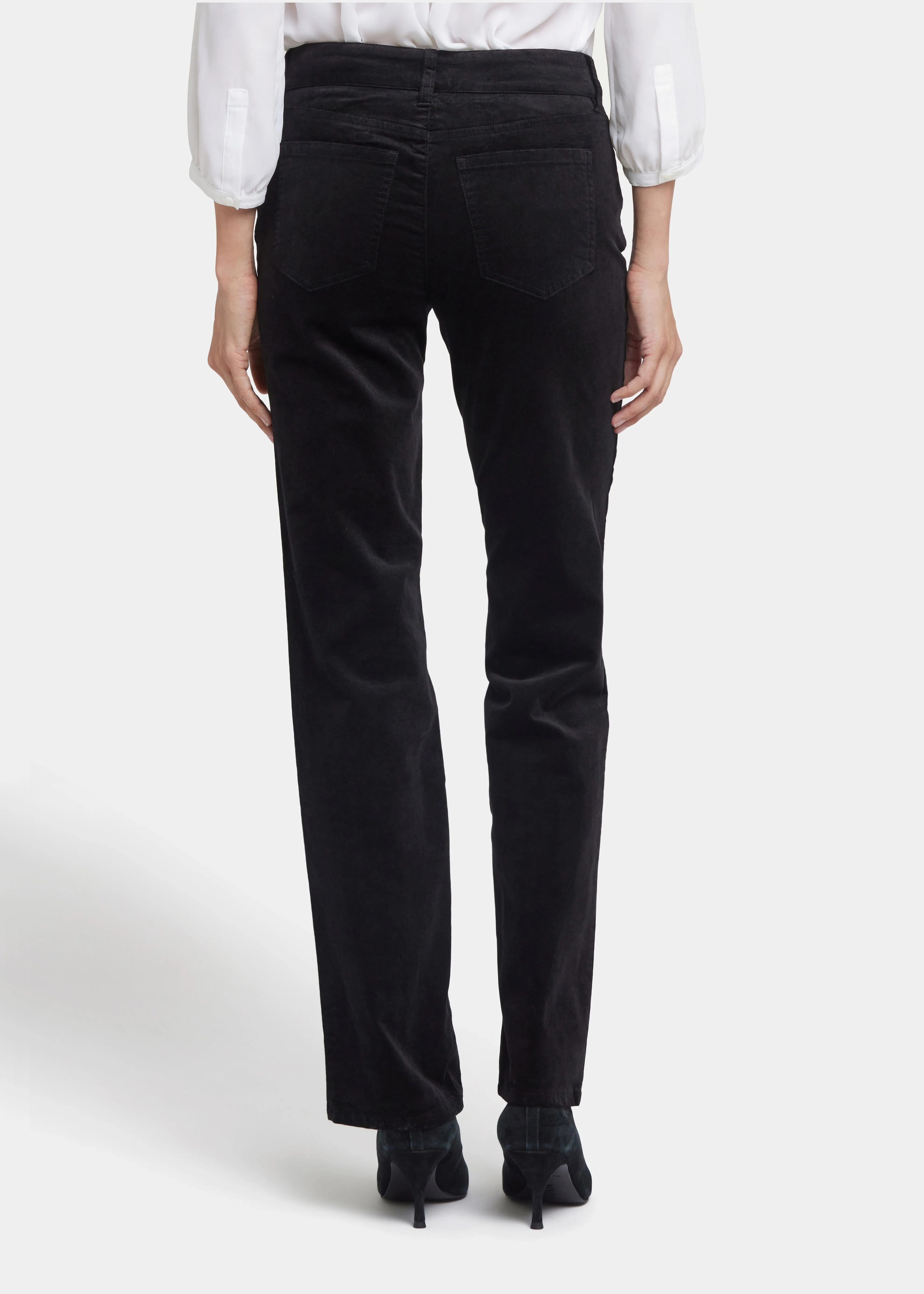 NYDJ - Marilyn Straight Pants In Velveteen - Black