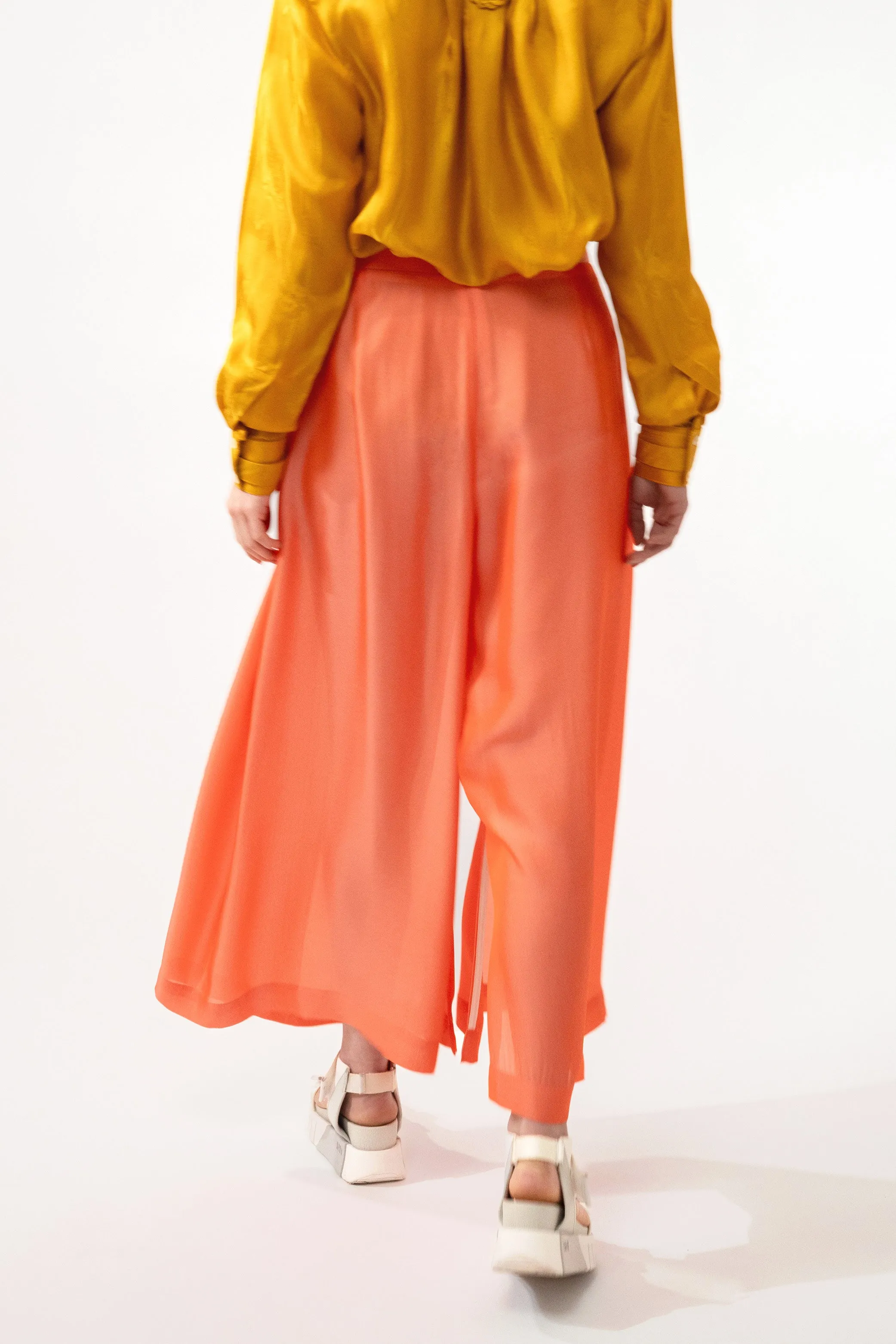 PABLO fluo salmon - silk fluid pant
