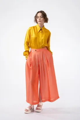 PABLO fluo salmon - silk fluid pant