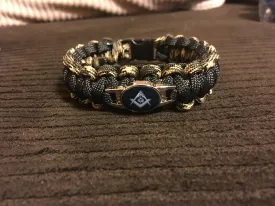 Paracord - Masonic Bracelet (Black and Camo)