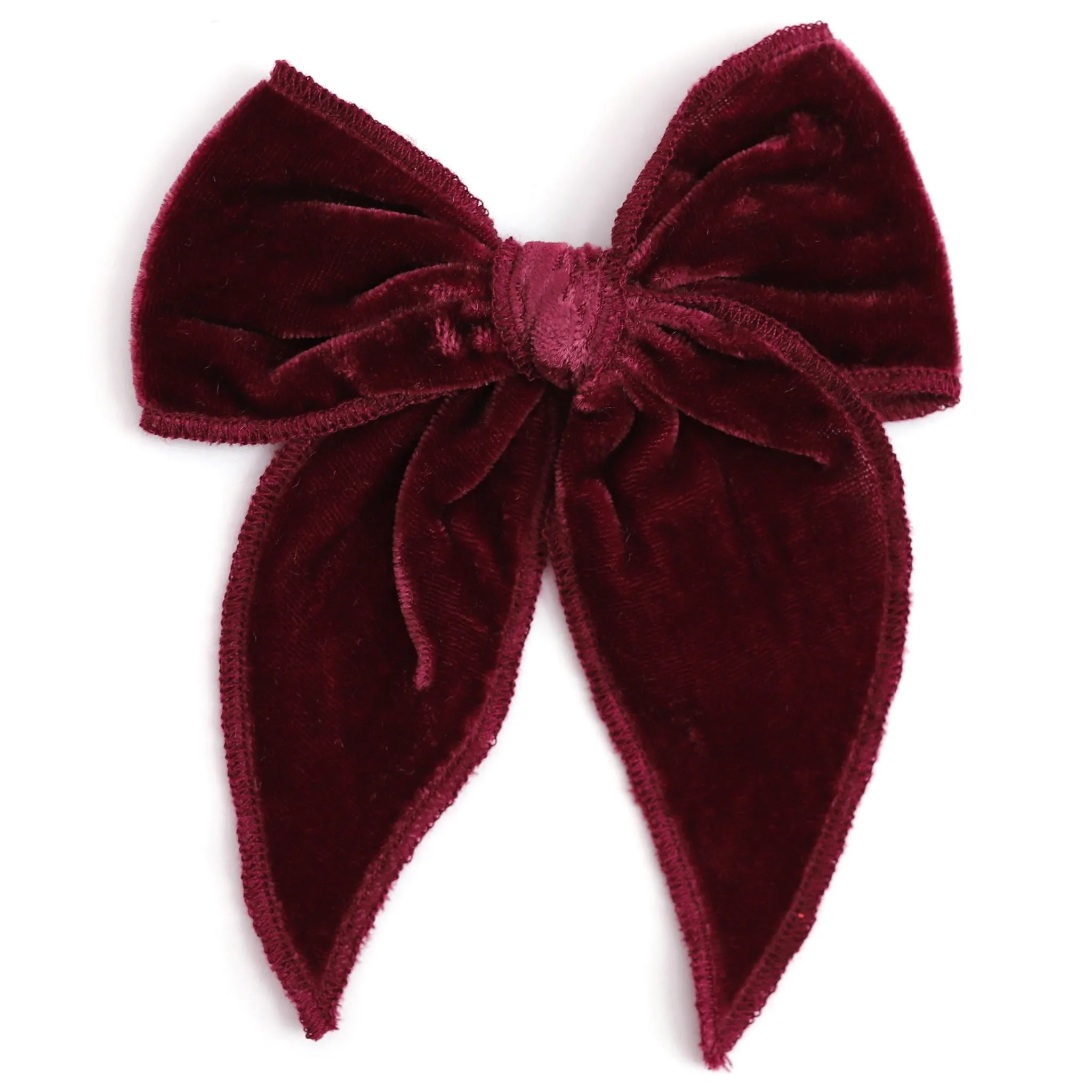 Party Girl Bow - Burgundy Velvet