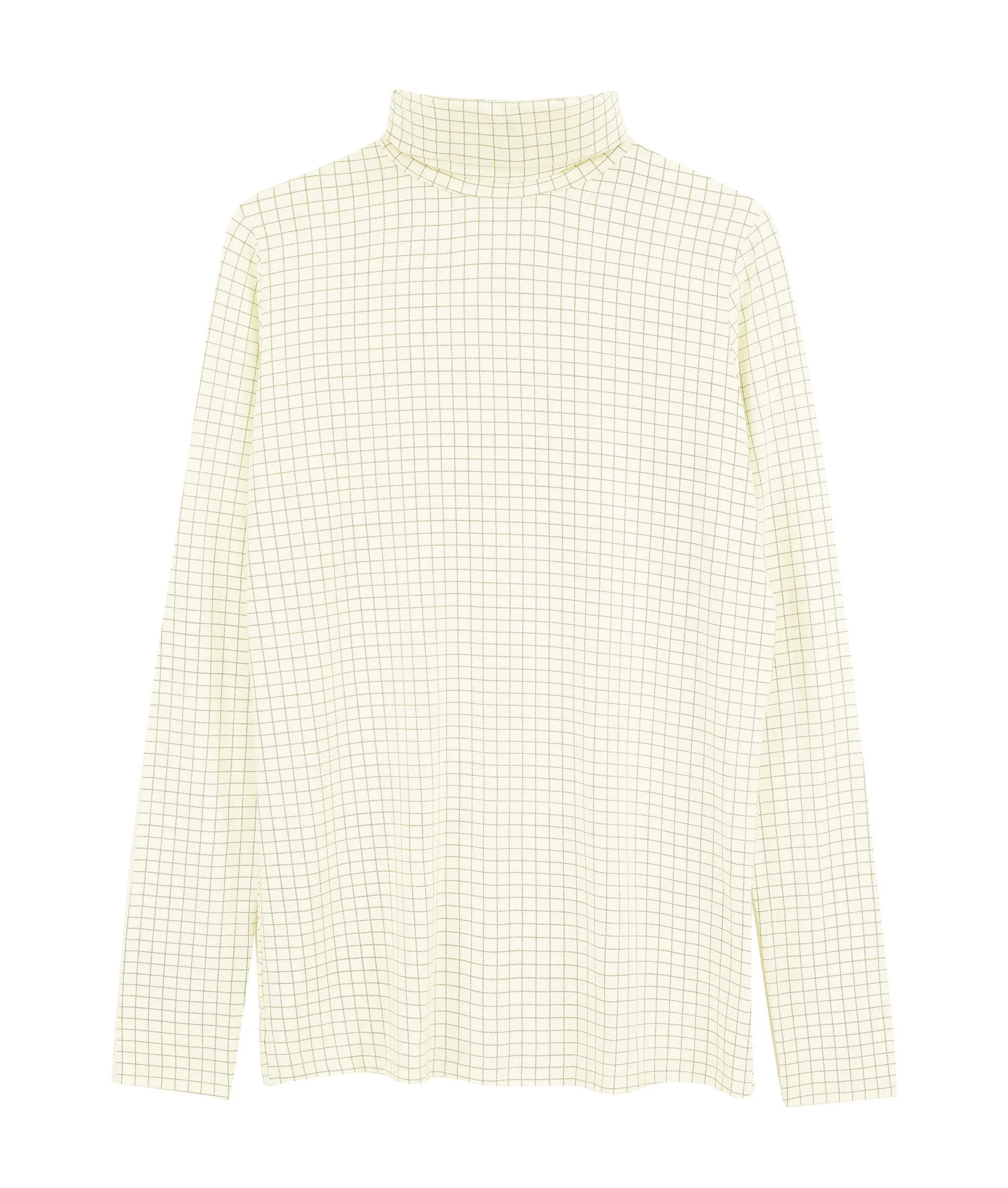 Perfect Polo Neck in Sage Green Check