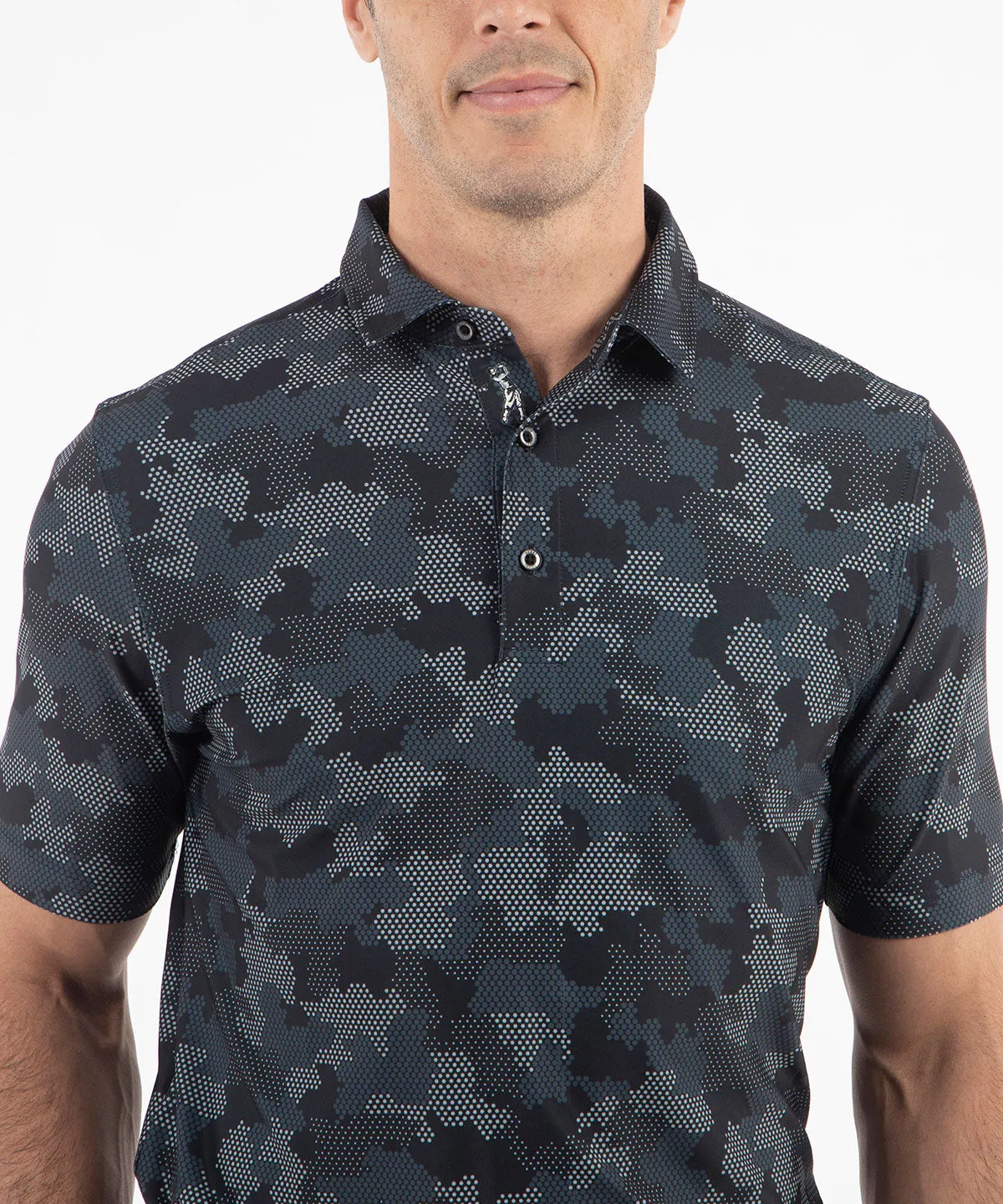 Performance Jersey Armed Forces Camo Print Polo