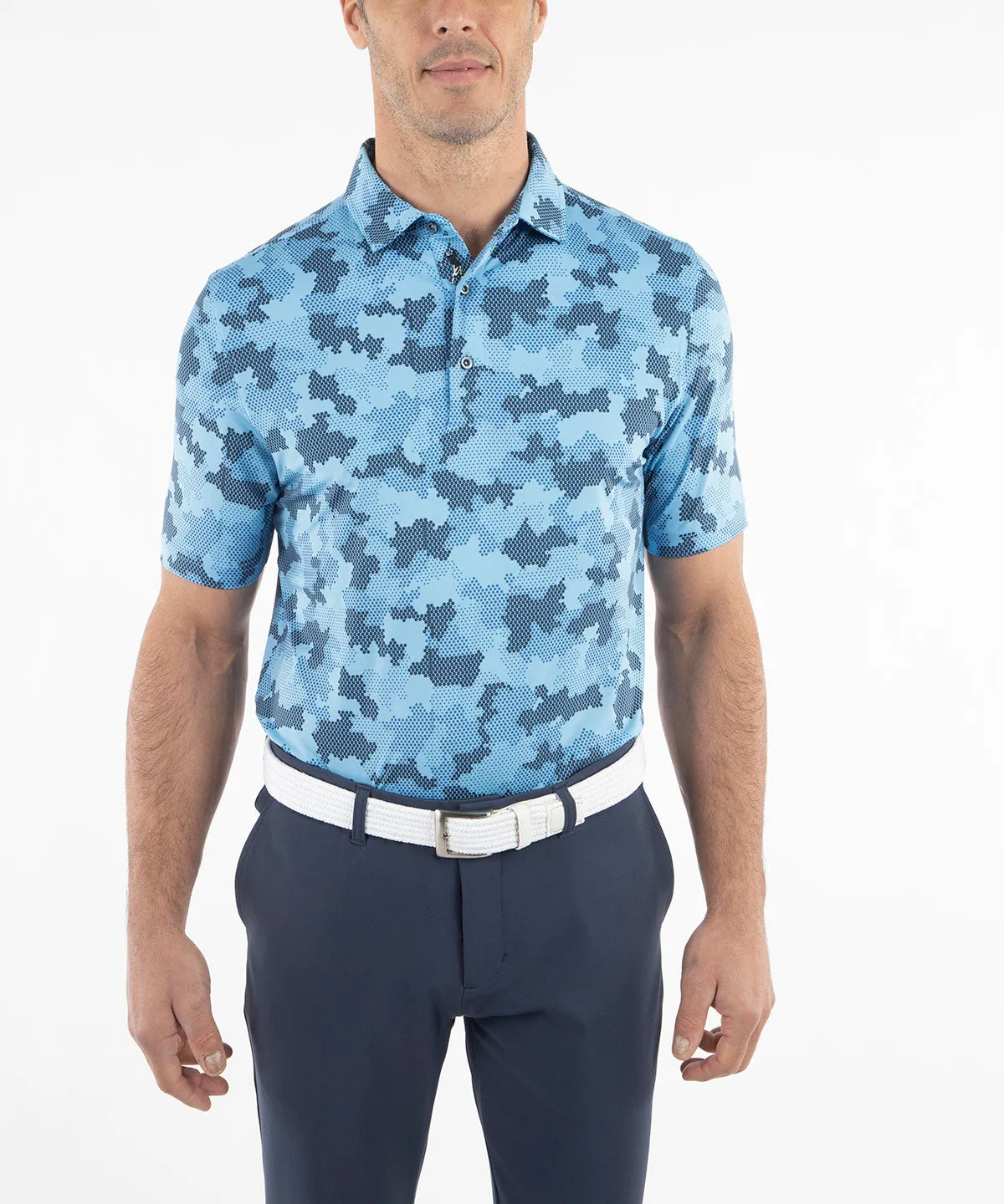 Performance Jersey Armed Forces Camo Print Polo