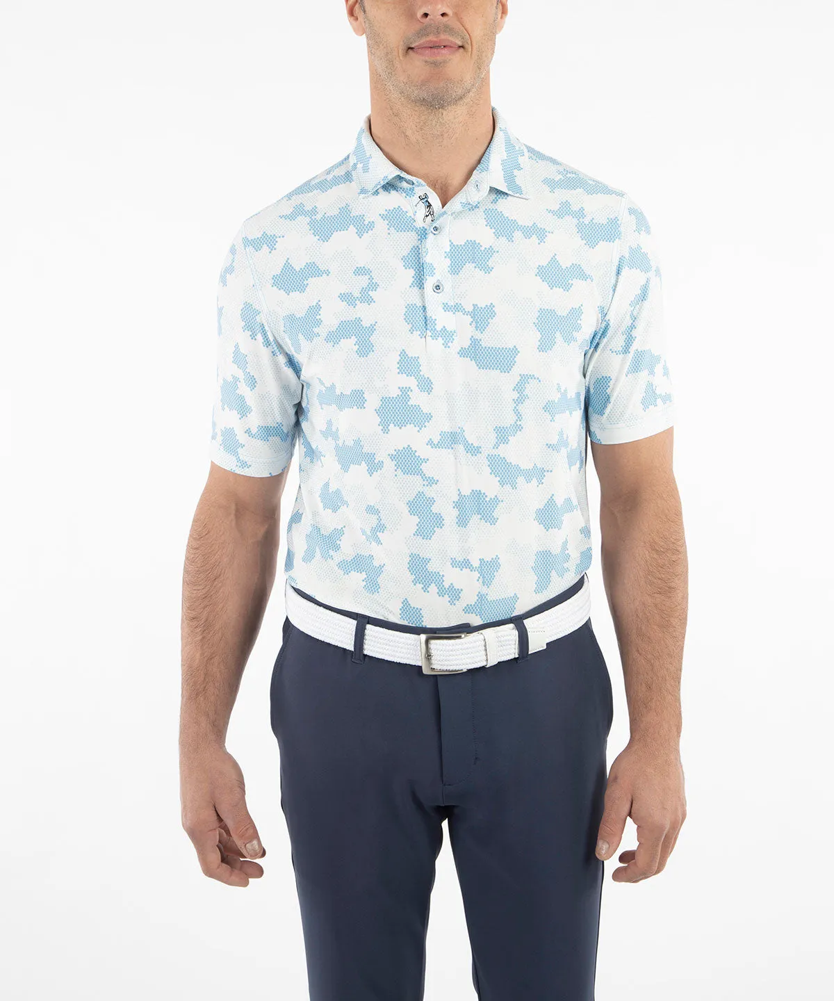 Performance Jersey Armed Forces Camo Print Polo